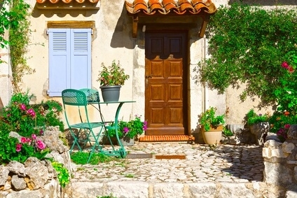 Maison volets fermés