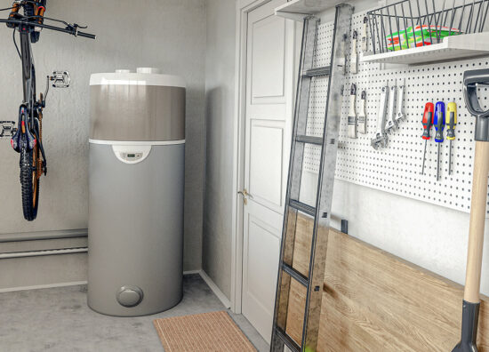 chauffe-eau thermodynamique dans un garage