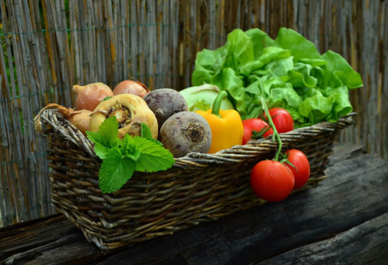 panier avec des legumes