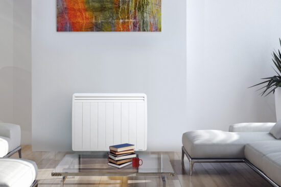 radiateur electrique a inertie Aterno dans un salon moderne